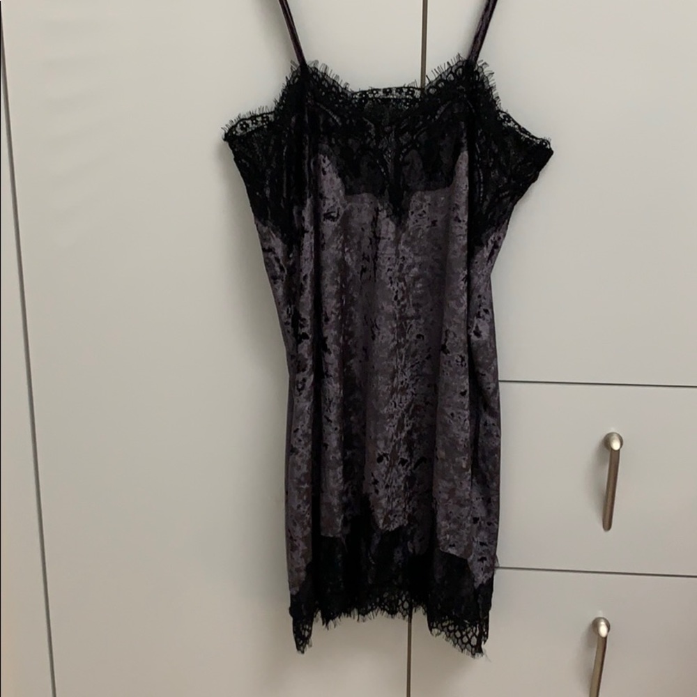 Pretty Attitude Storia Velour and Lace Dress